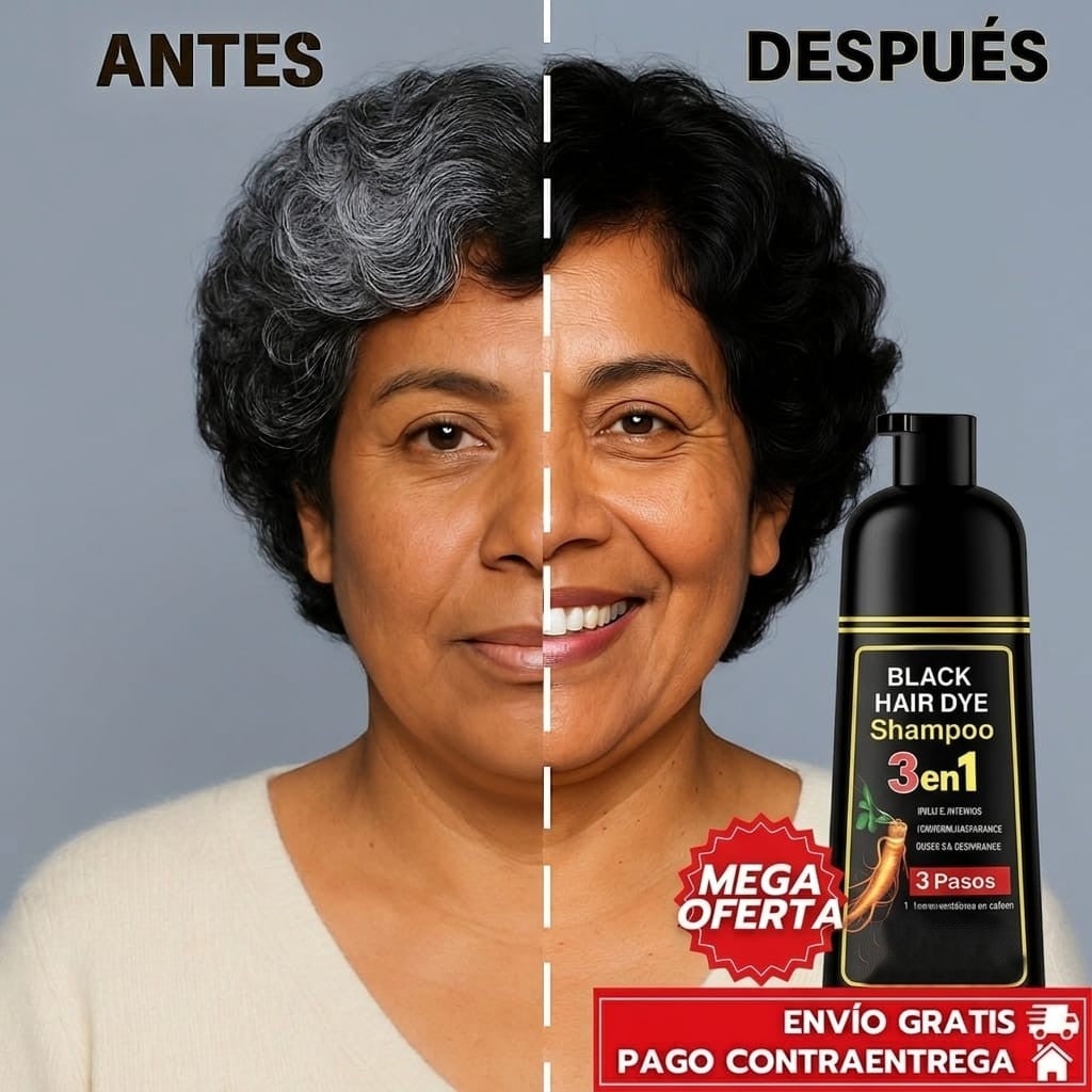🔥Oferta Especial 3x1: Adiós Canas™ ✨- Shampoo Rejuvenecedor Instantáneo🥰, Cabello Joven en Minutos💯